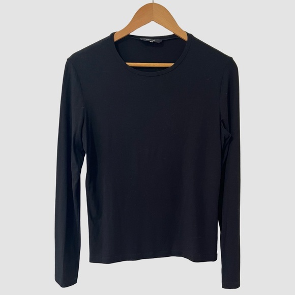 Weekend by MaxMara Black Long Sleeve Crew Neck Top L